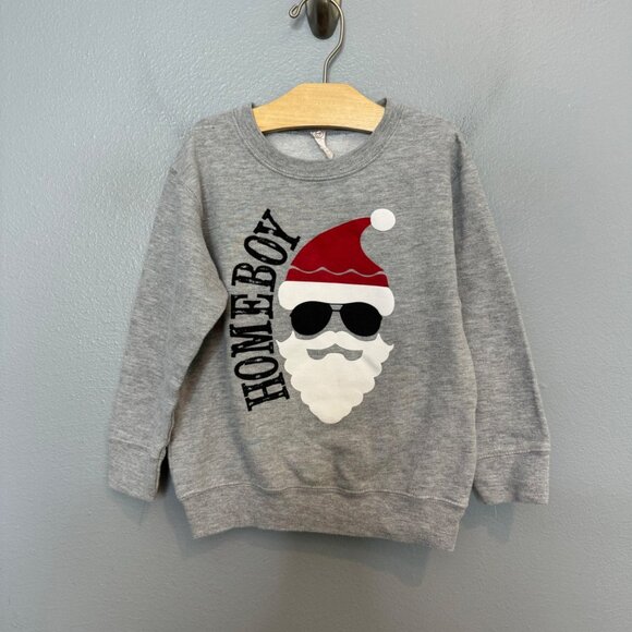 Santa is my Homeboy Sweatshirt size children's 4 - Picture 1 of 4